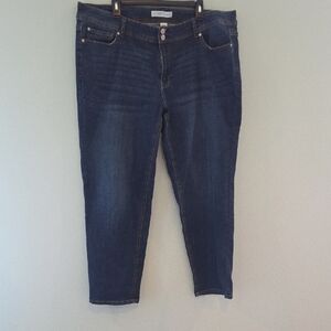 C EST 1946 Cropped Ankle Blue Jeans Stretch Straight Leg Womens Size Curvy 18W